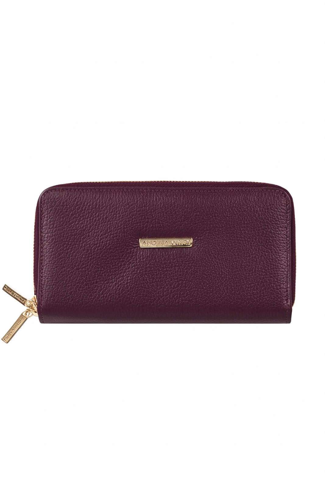 Carteira feminina de couro liso Tinna 10x19cm - Enluaze