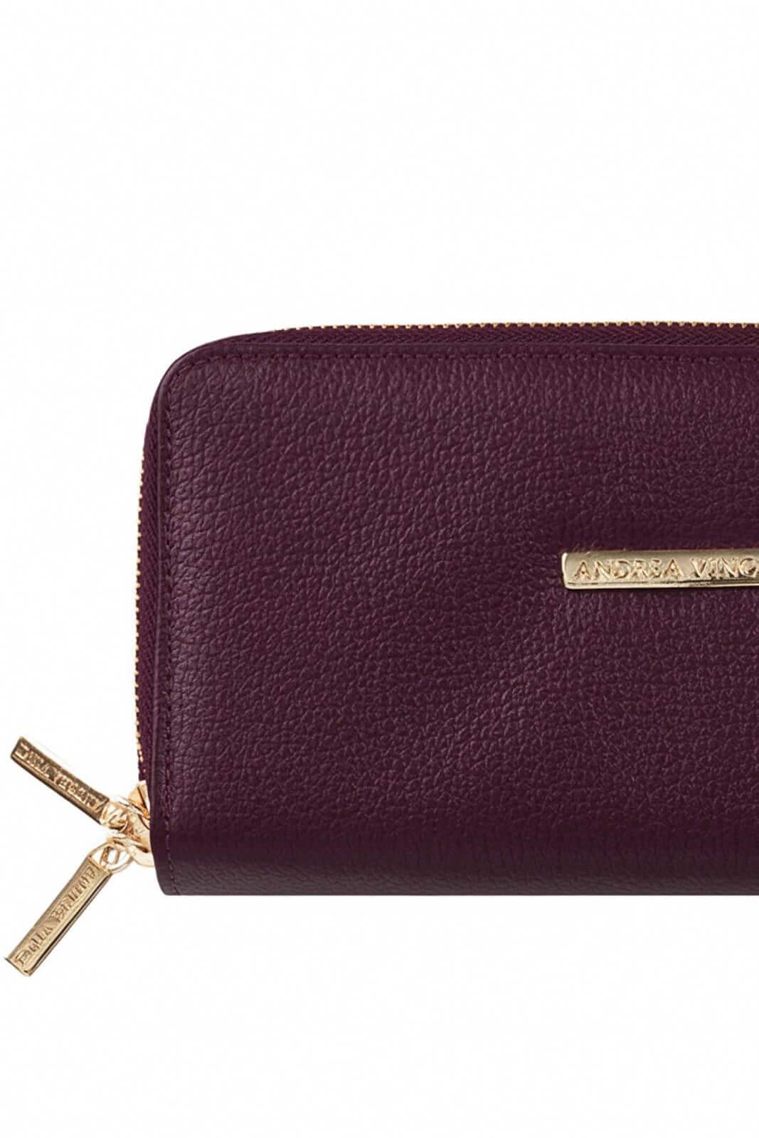 Carteira feminina de couro liso Tinna 10x19cm - Enluaze