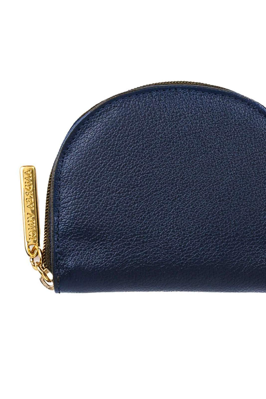 Mini carteira feminina de couro liso Ayla 9x11cm - Enluaze