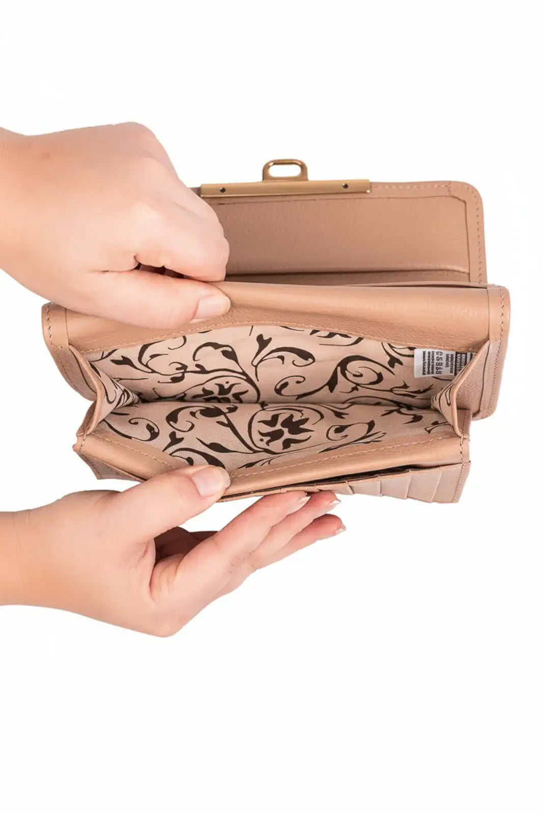 Carteira feminina de couro liso Kate 10,5x19,5cm - Enluaze