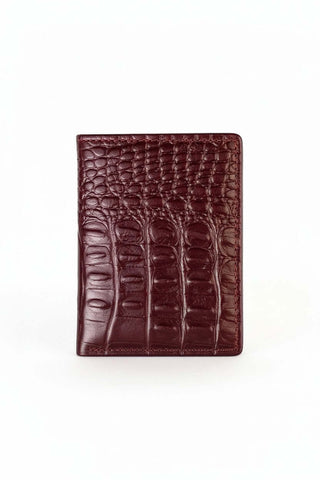 Porta cartões de couro croco Andréia 7,5x10cm