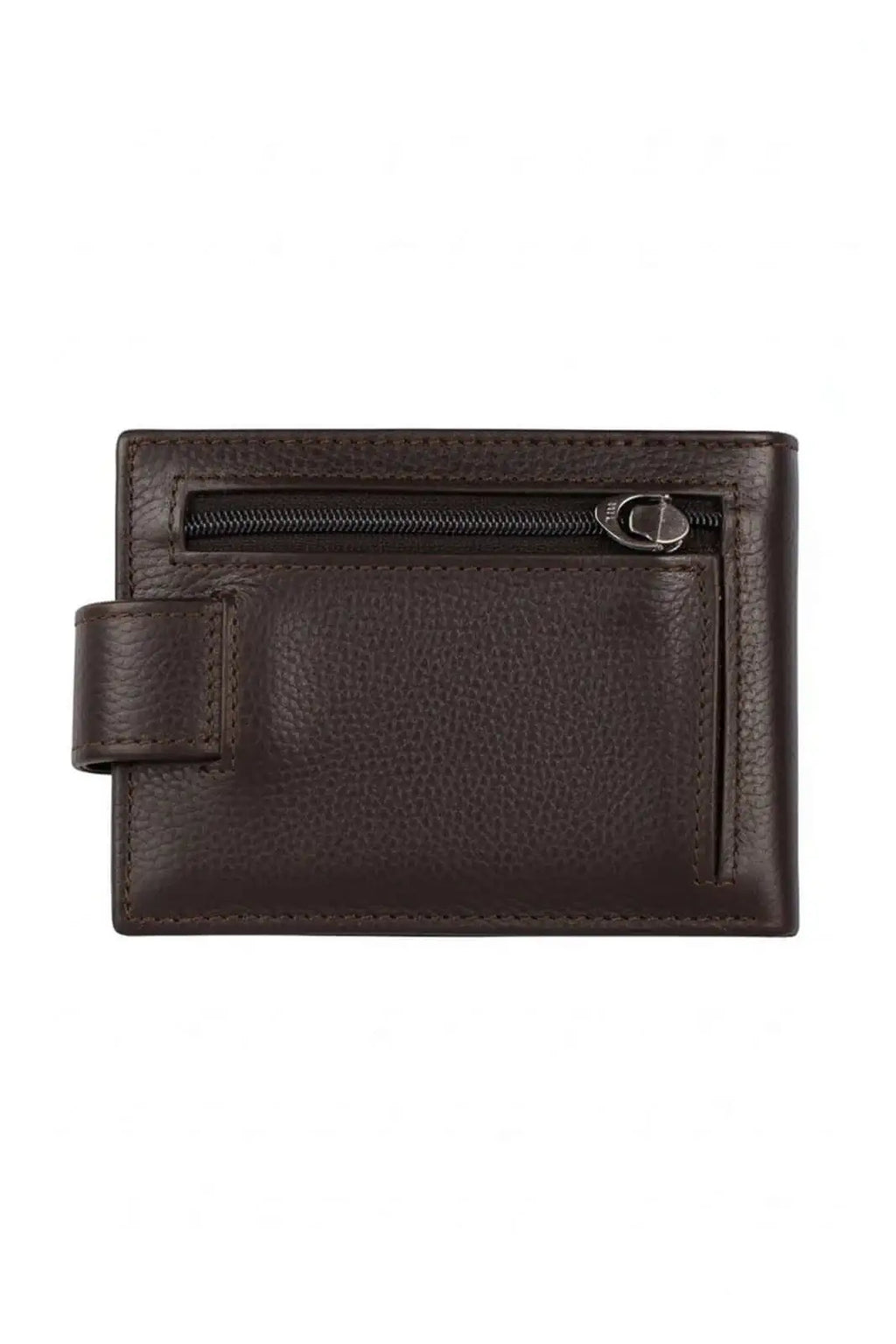 Carteira masculina de couro floater com botão Matt 8,5x11,5cm - Enluaze