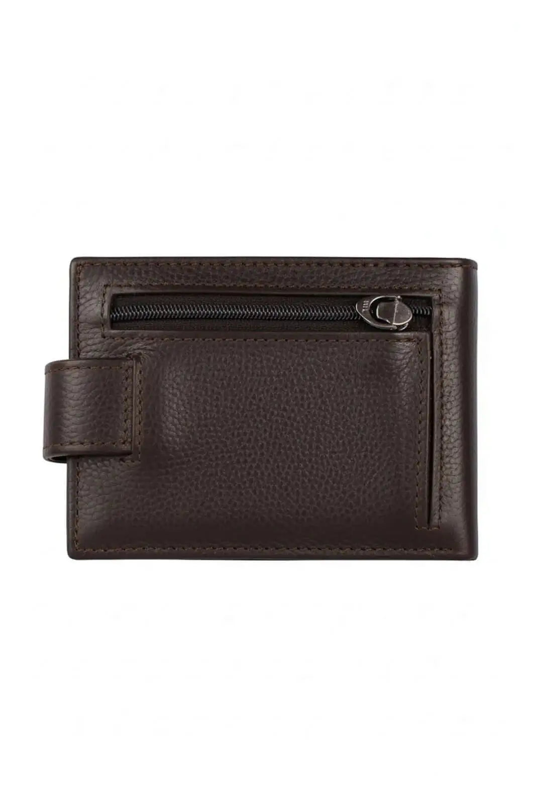 Carteira masculina de couro floater com botão Matt 8,5x11,5cm - Enluaze