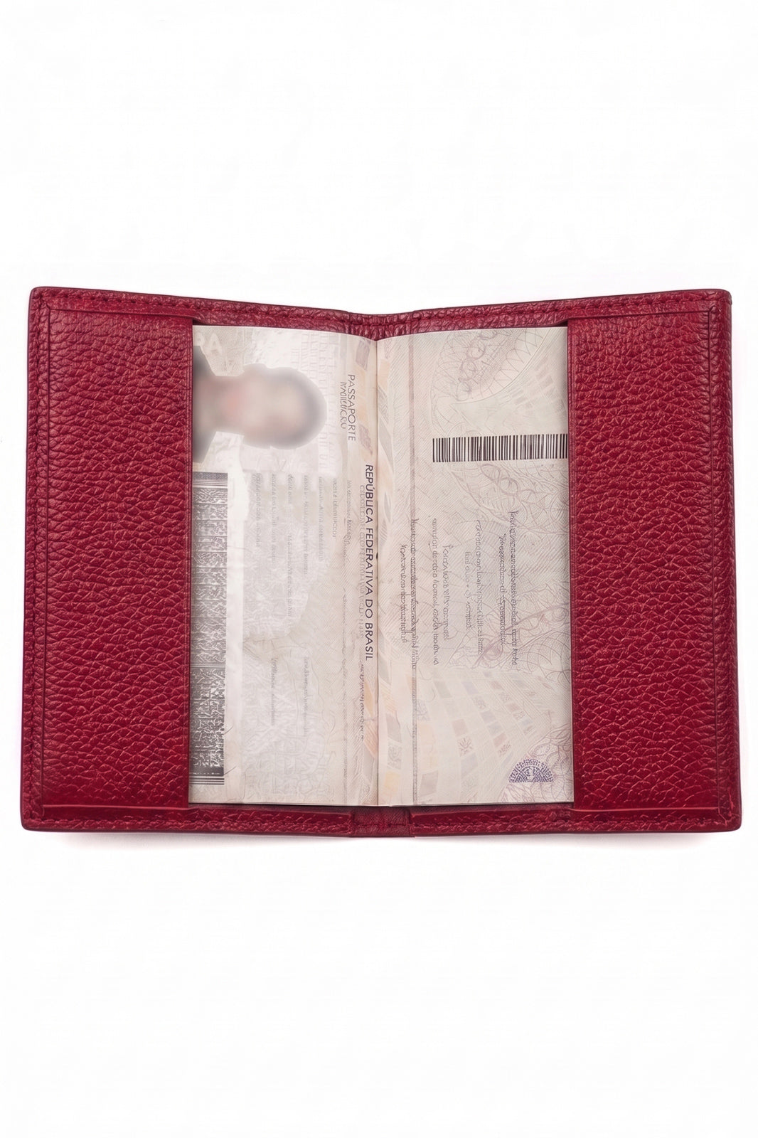 Porta passaporte de couro 14x10cm