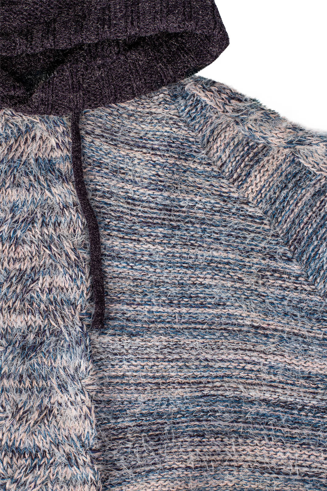 Poncho de tricô feminino mesclado 60003