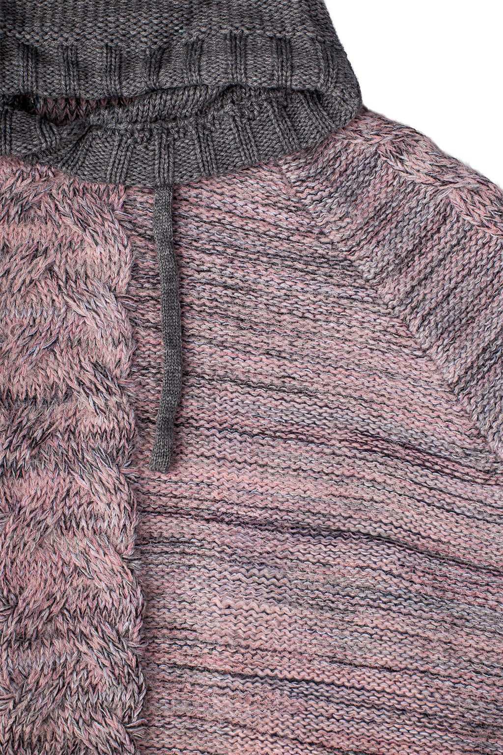 Poncho de tricô feminino mesclado 60003