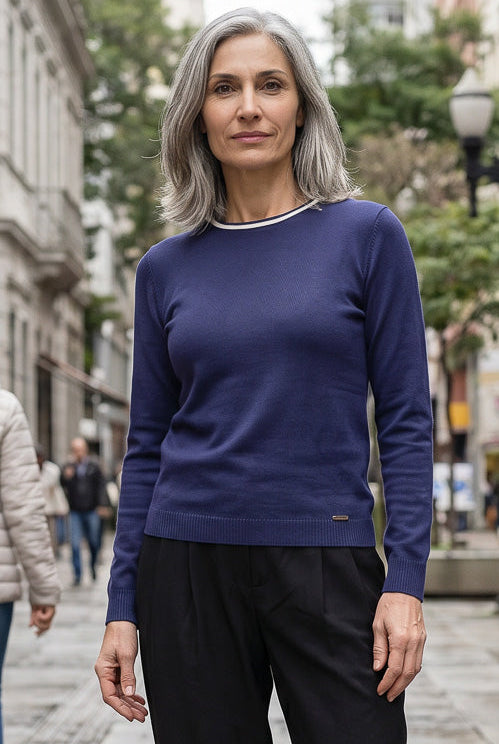 Blusa de malha manga longa 60007