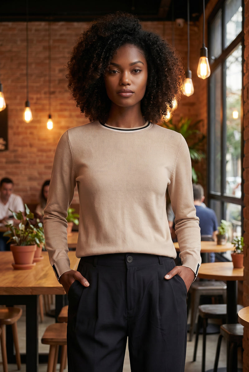 Blusa de malha manga longa 60007