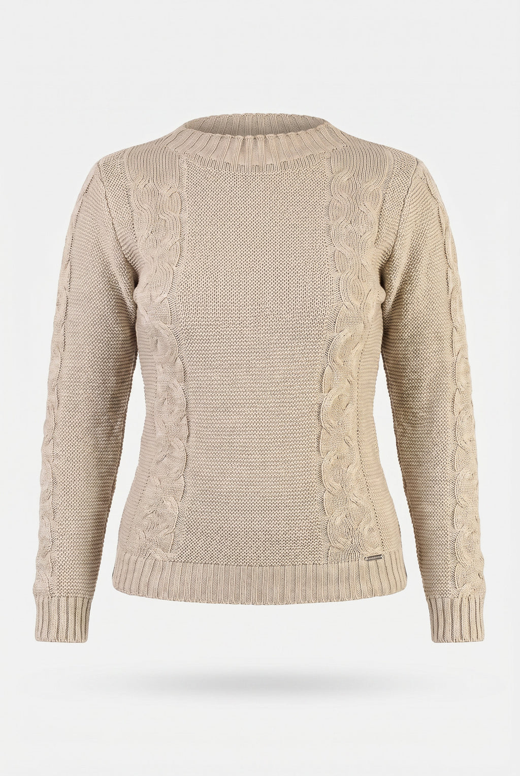 Blusão de tricô feminino com tranças 60008