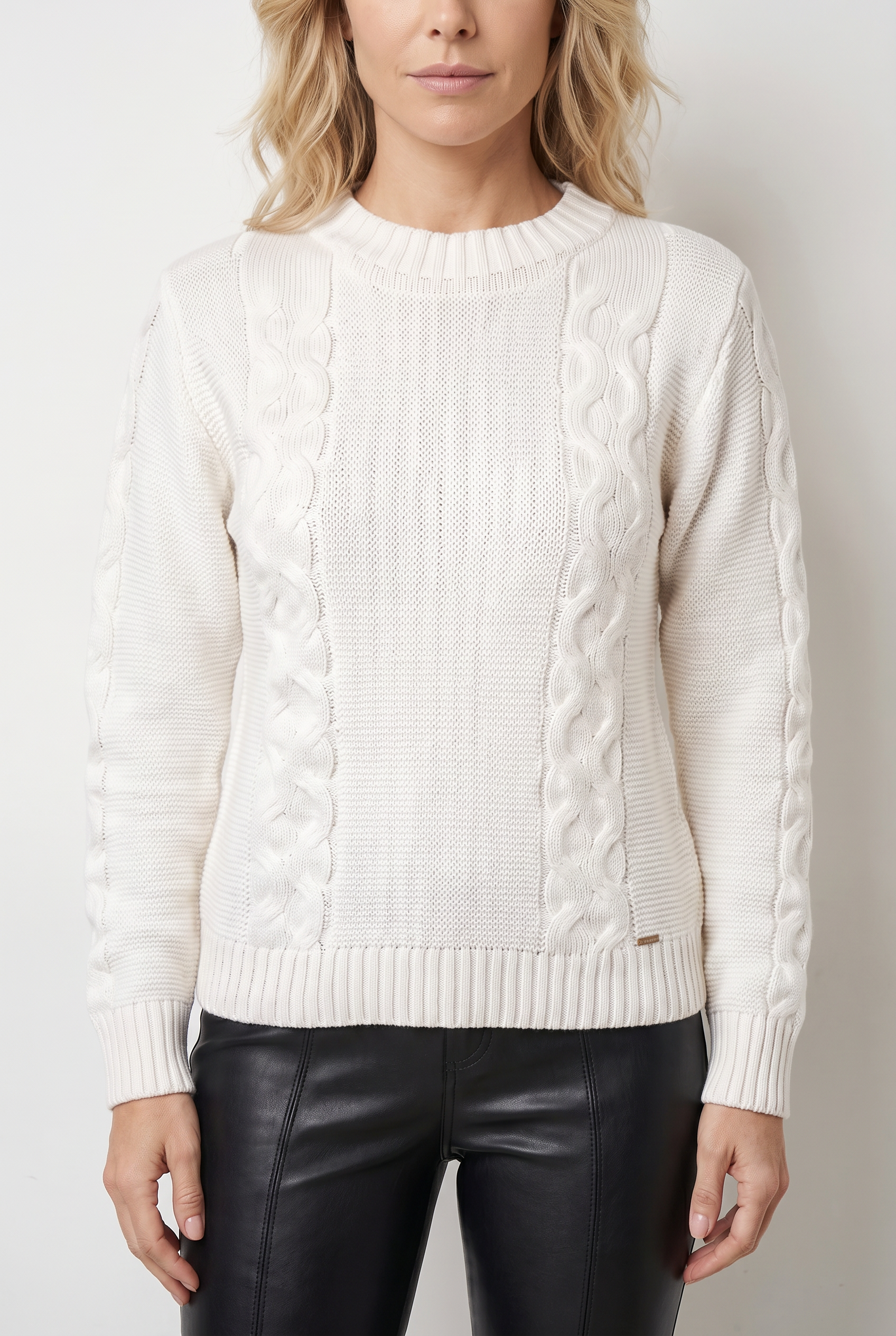 Blusão de tricô feminino com tranças 60008