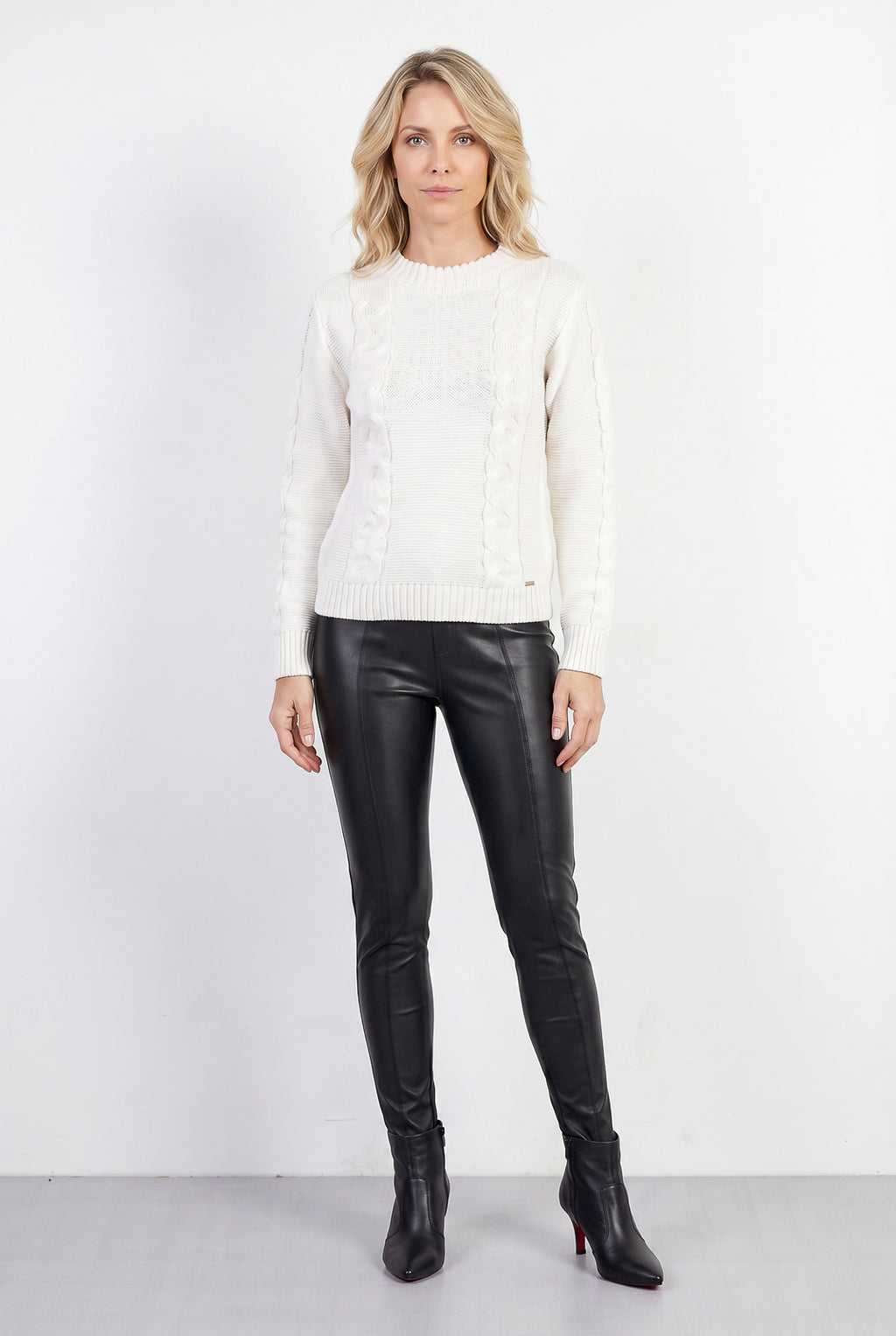 Blusão de tricô feminino com tranças 60008