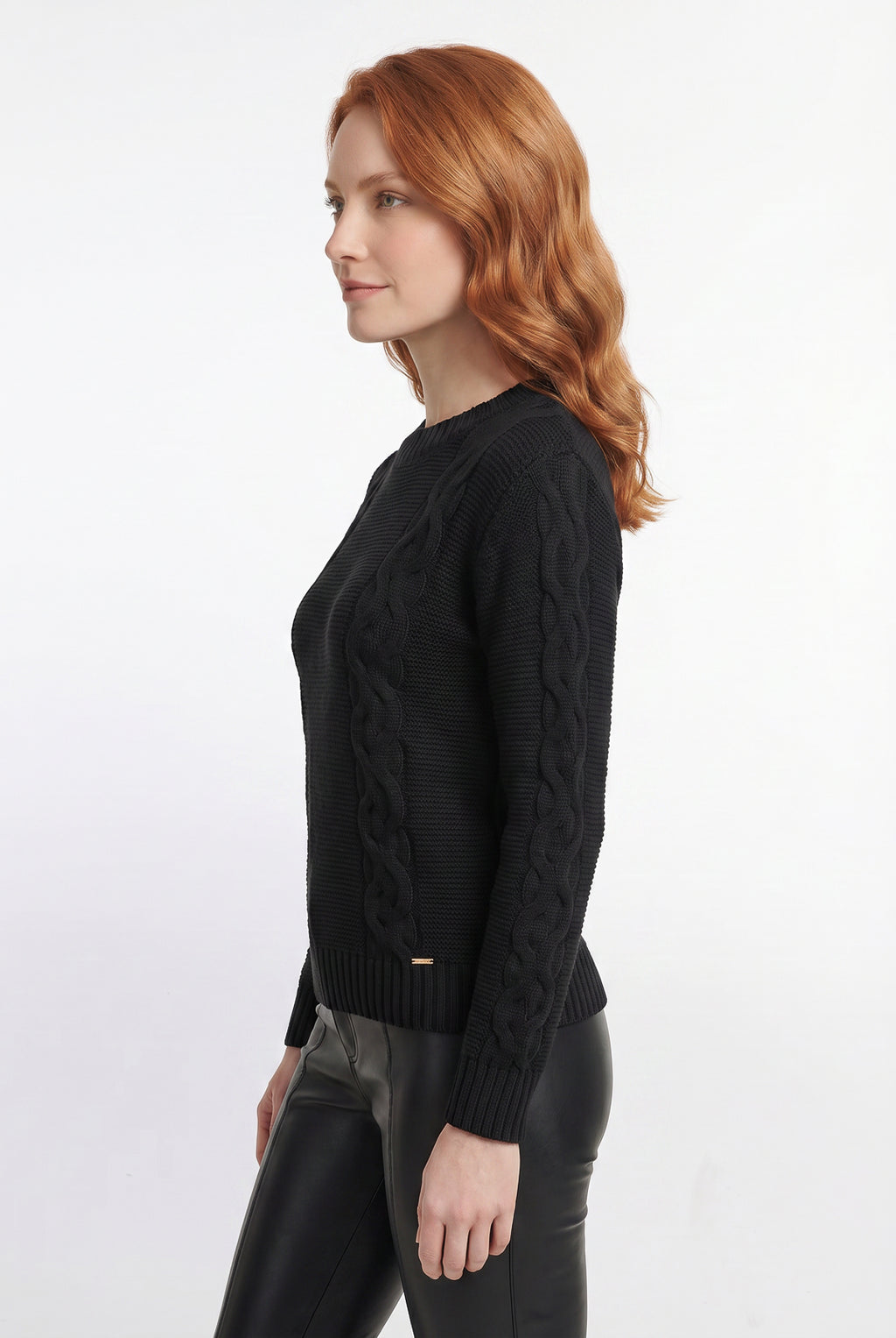 Blusão de tricô feminino com tranças 60008