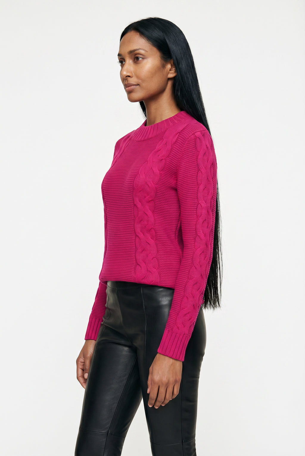 Blusão de tricô feminino com tranças 60008