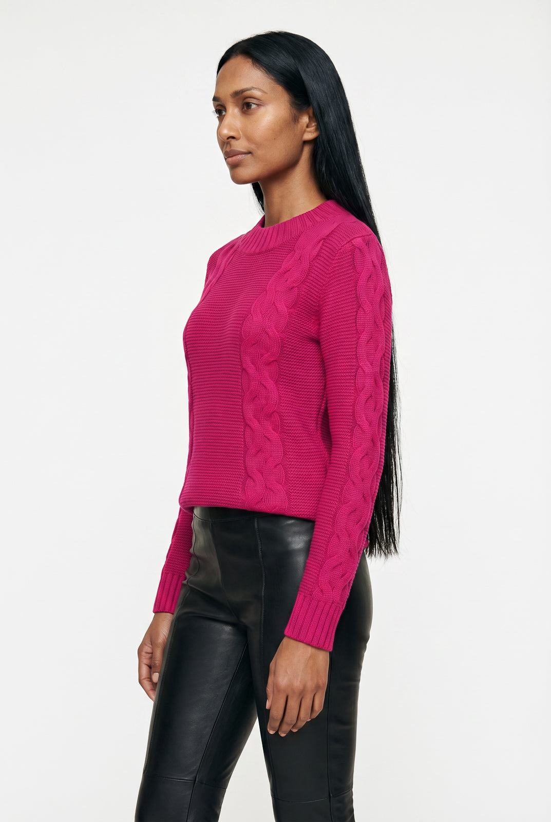 Blusão de tricô feminino com tranças 60008