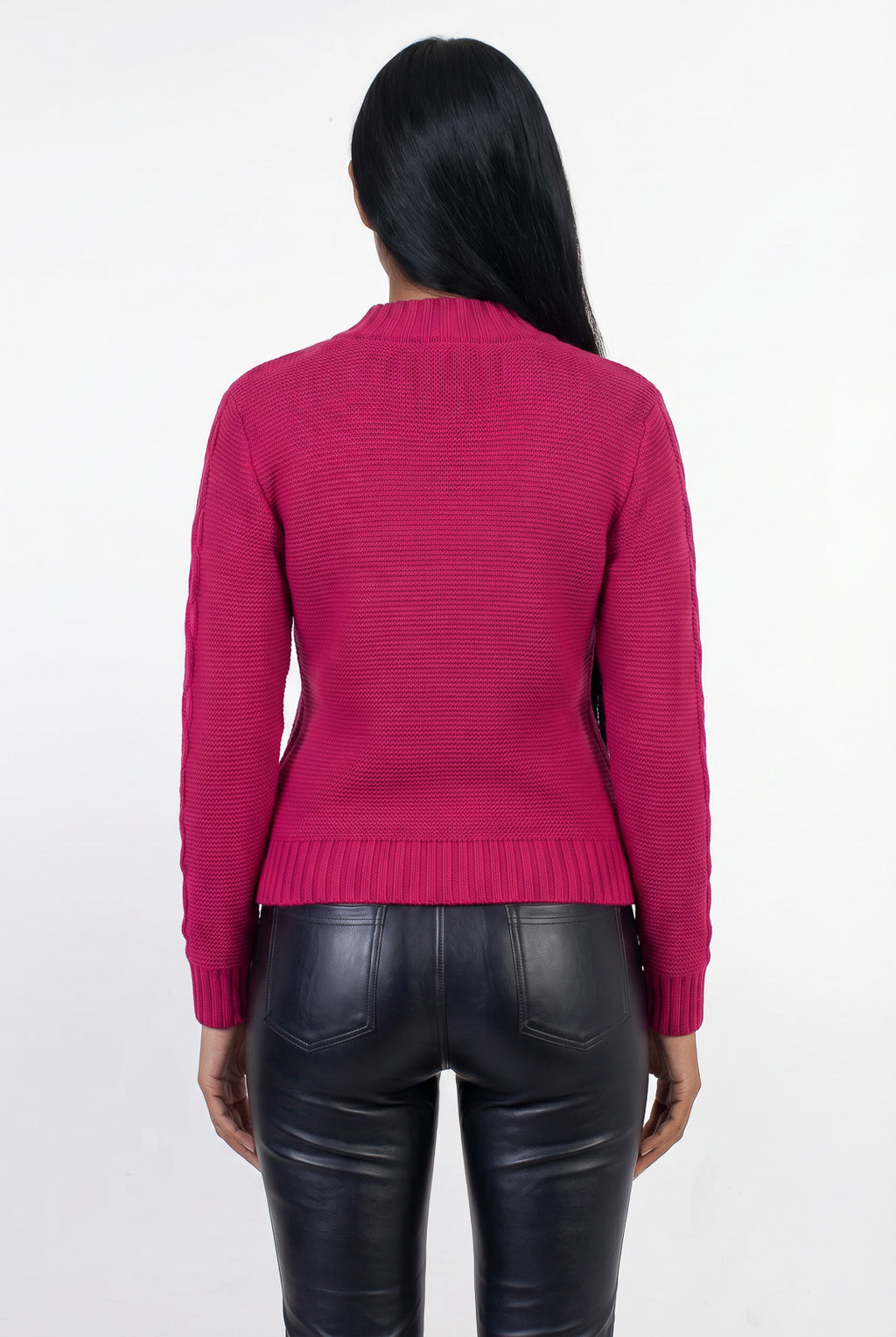 Blusão de tricô feminino com tranças 60008