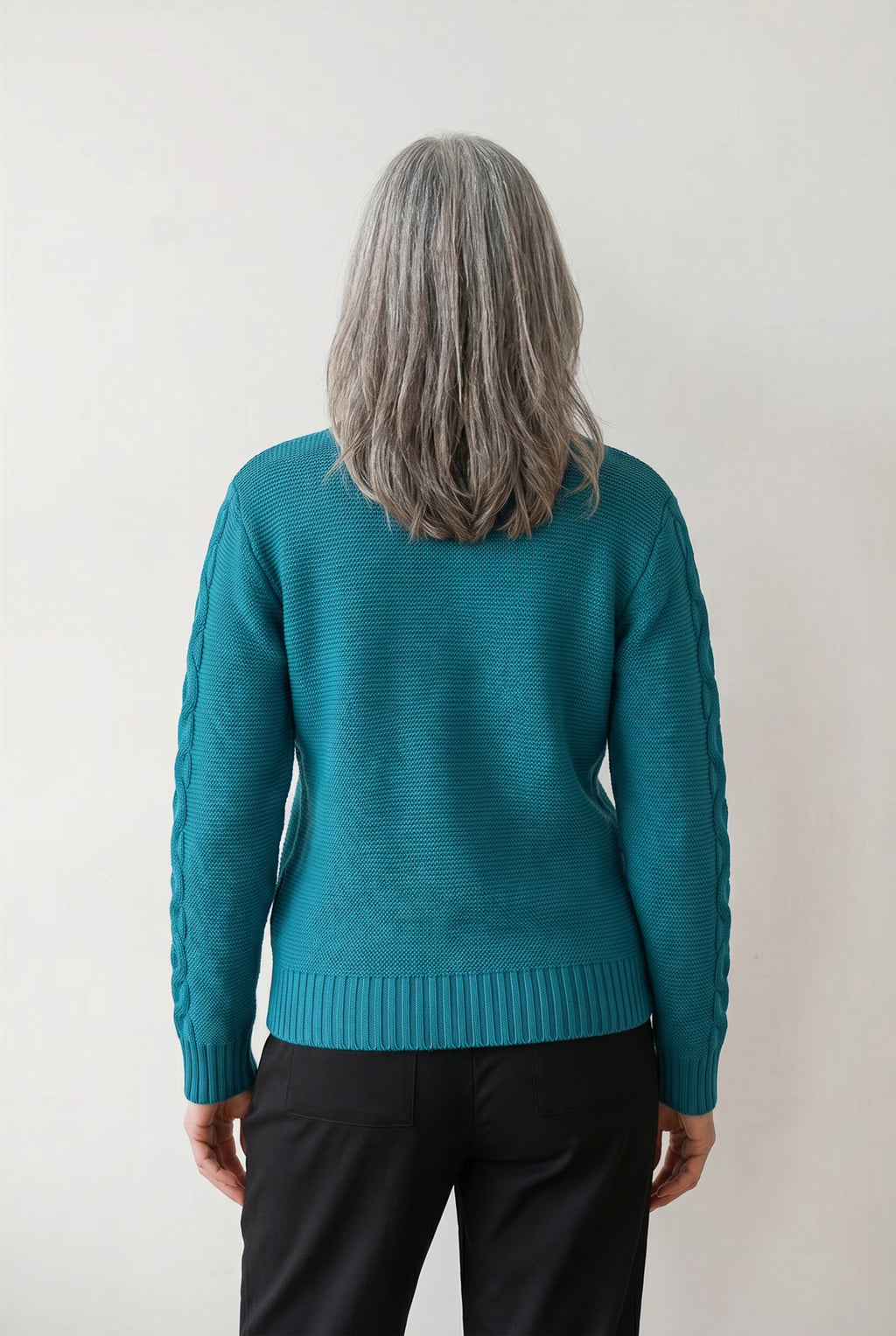 Blusão de tricô feminino com tranças 60008