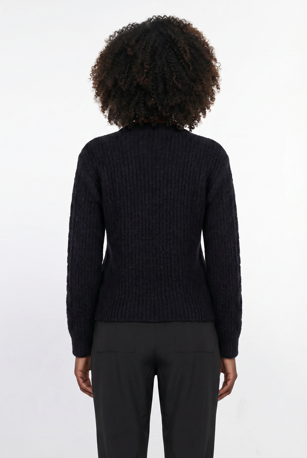 Blusão de tricô feminino gola redonda 60010