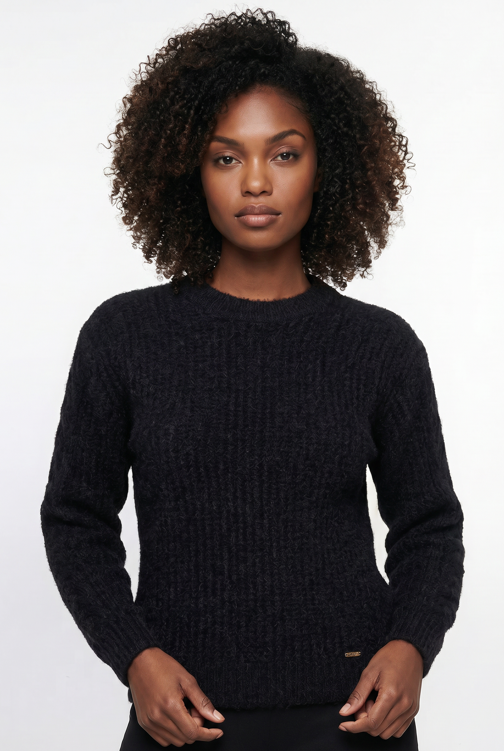 Blusão de tricô feminino gola redonda 60010