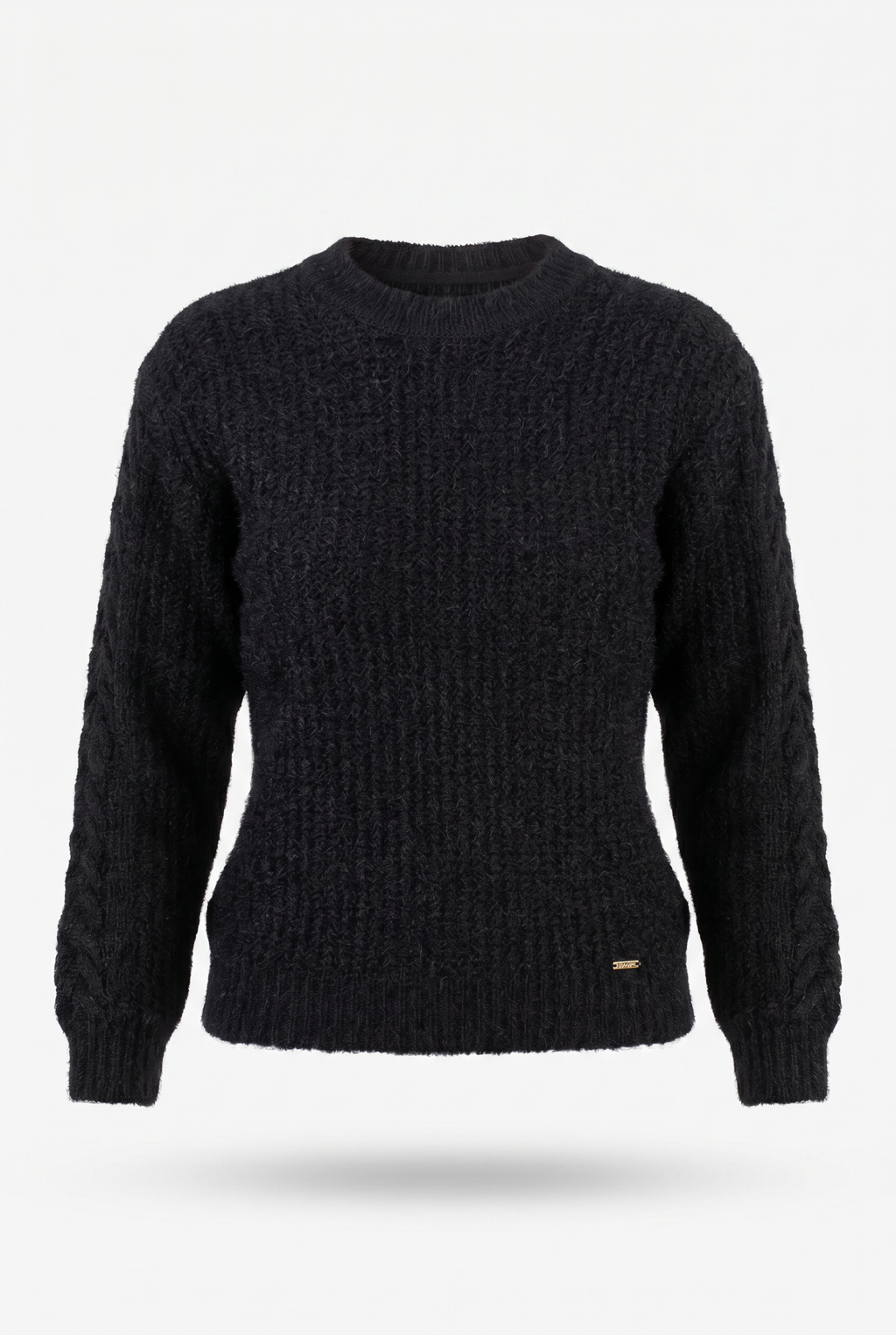 Blusão de tricô feminino gola redonda 60010