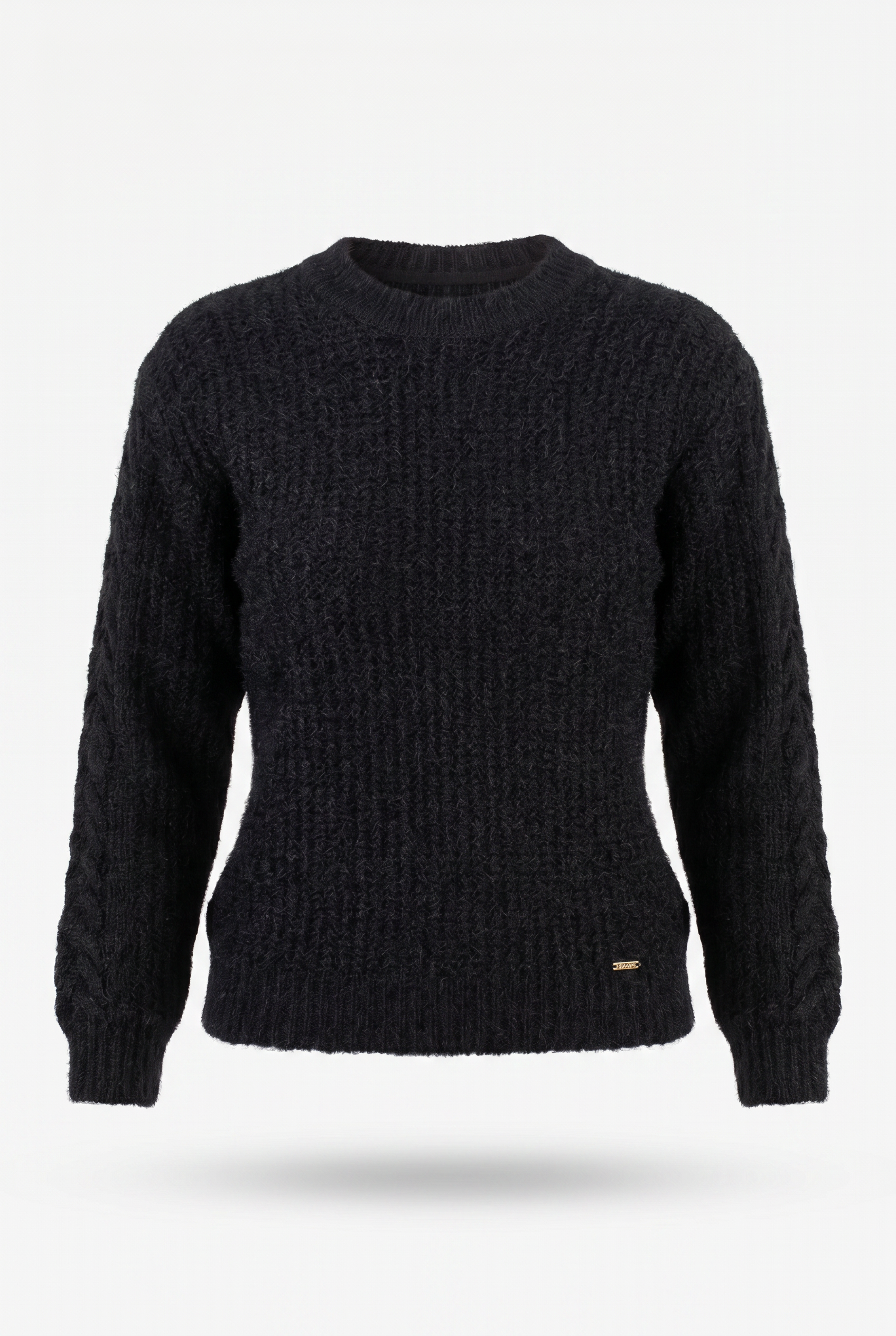 Blusão de tricô feminino gola redonda 60010