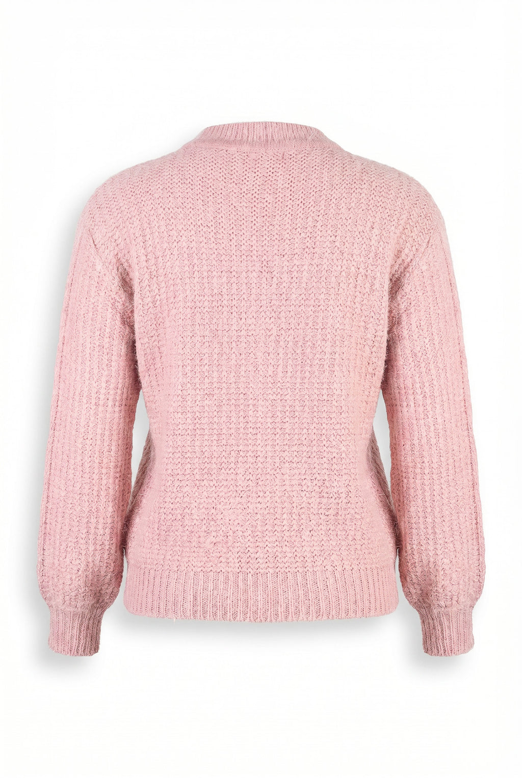 Blusão de tricô feminino gola redonda 60010