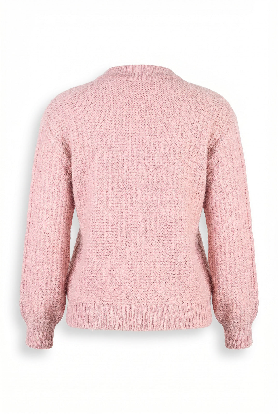 Blusão de tricô feminino gola redonda 60010