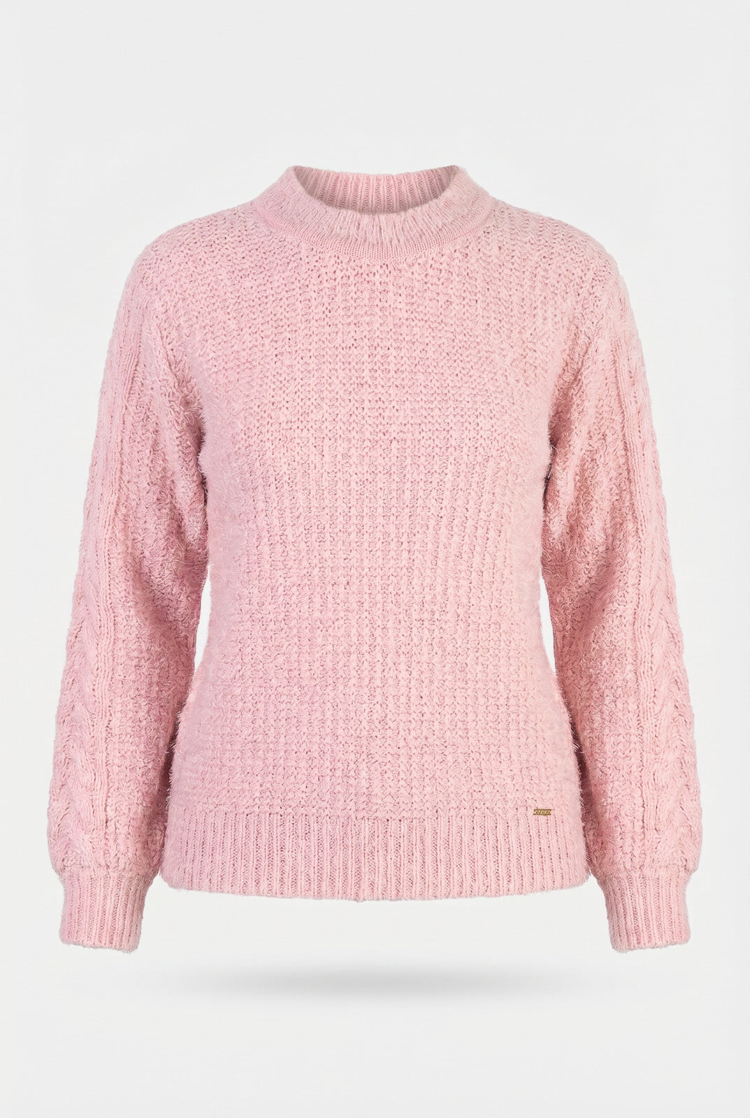 Blusão de tricô feminino gola redonda 60010