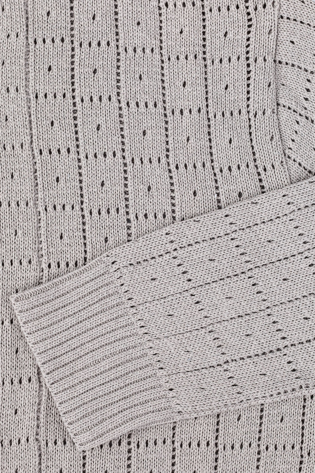 Cardigan alongado de tricô vazado 60011