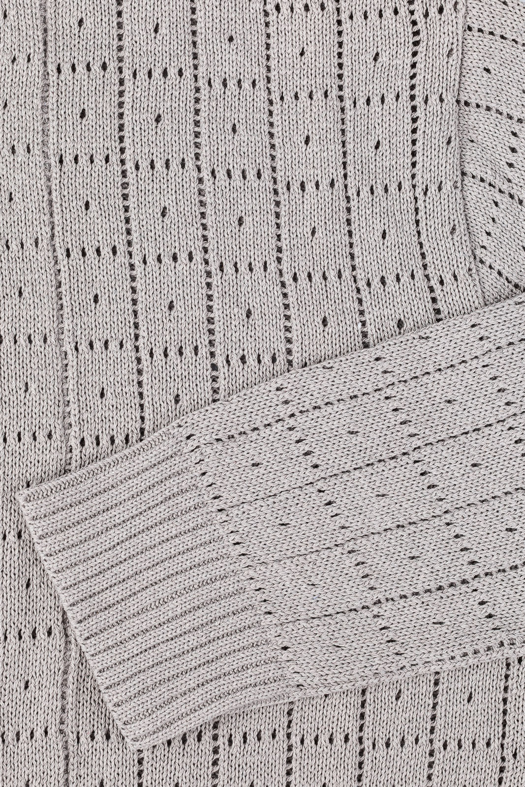 Cardigan alongado de tricô vazado 60011