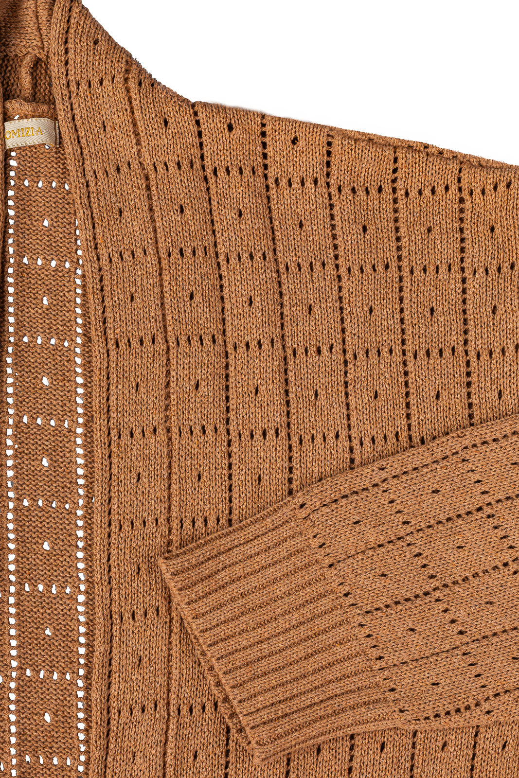 Cardigan alongado de tricô vazado 60011