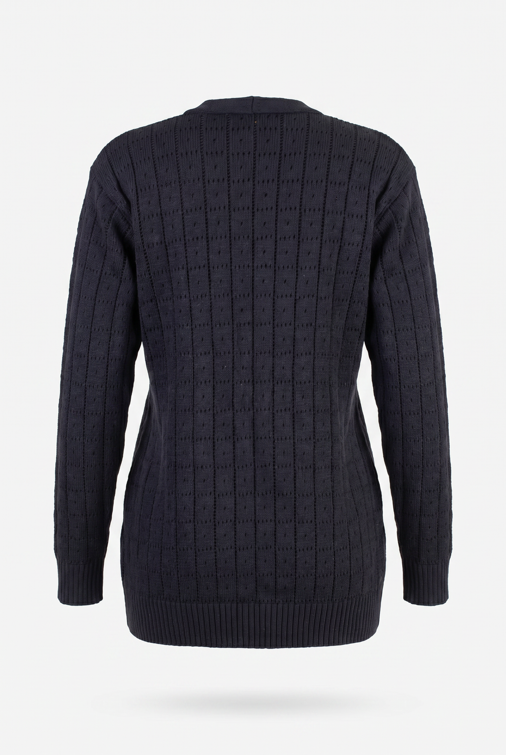 Cardigan alongado de tricô vazado 60011