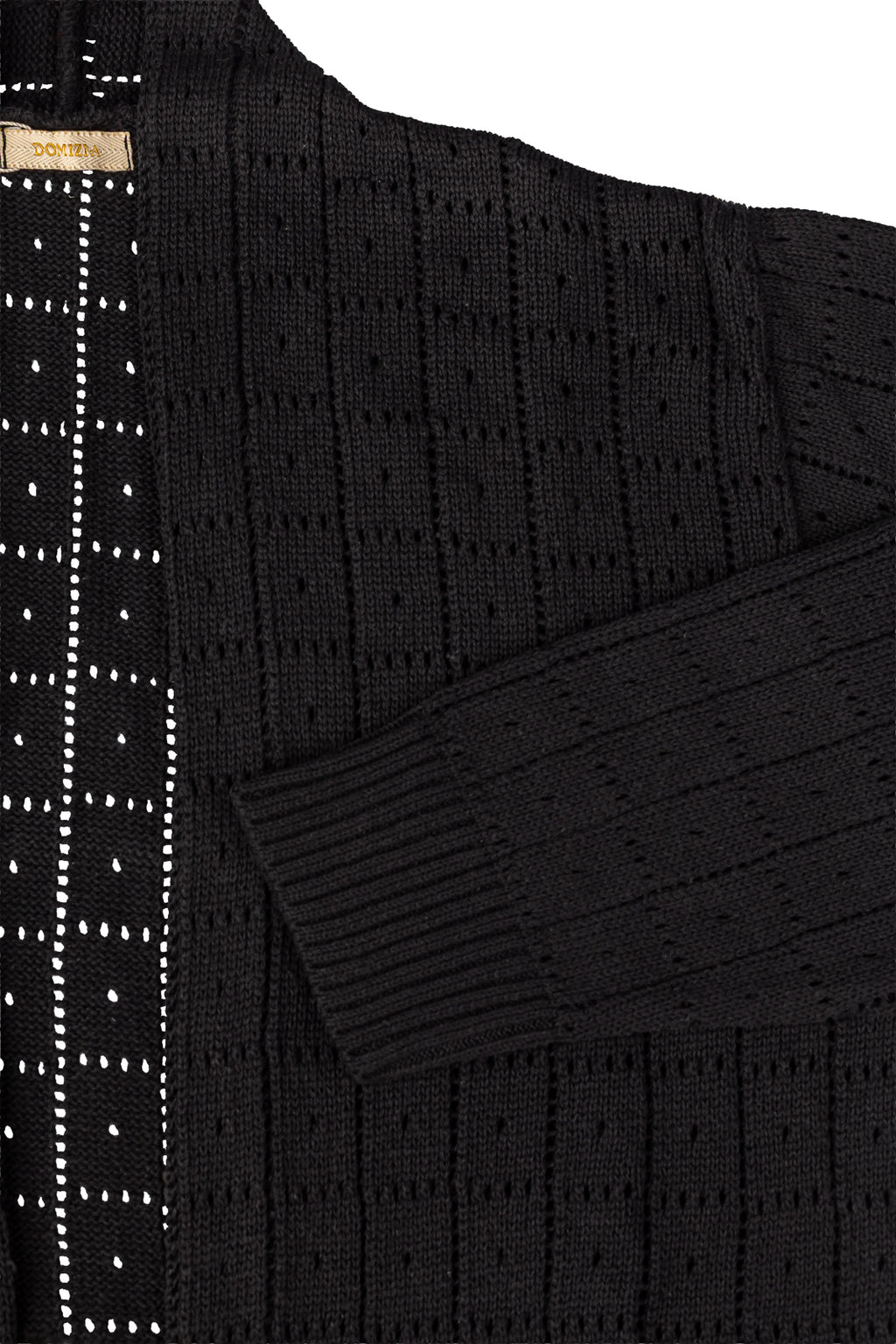 Cardigan alongado de tricô vazado 60011