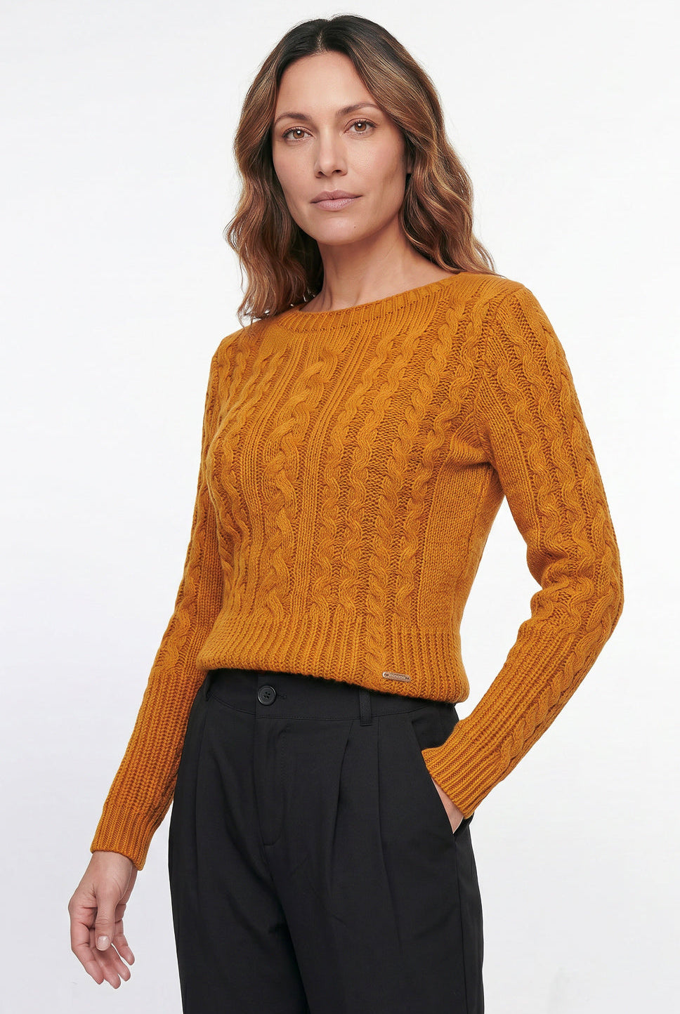 Blusa feminina de tricô gola canoa 60016