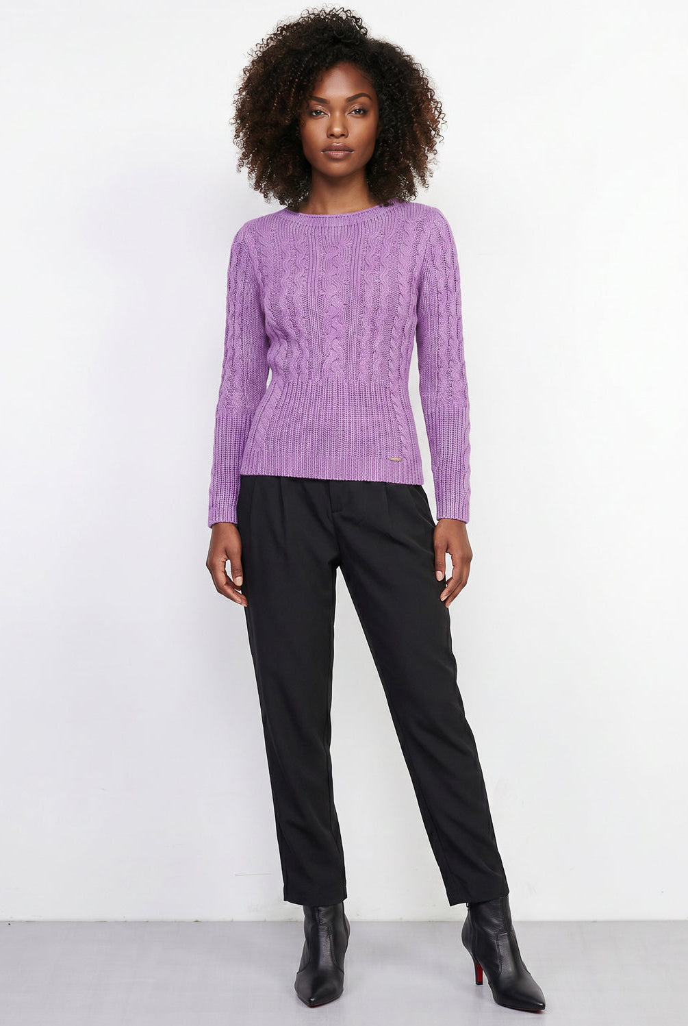 Blusa feminina de tricô gola canoa 60016
