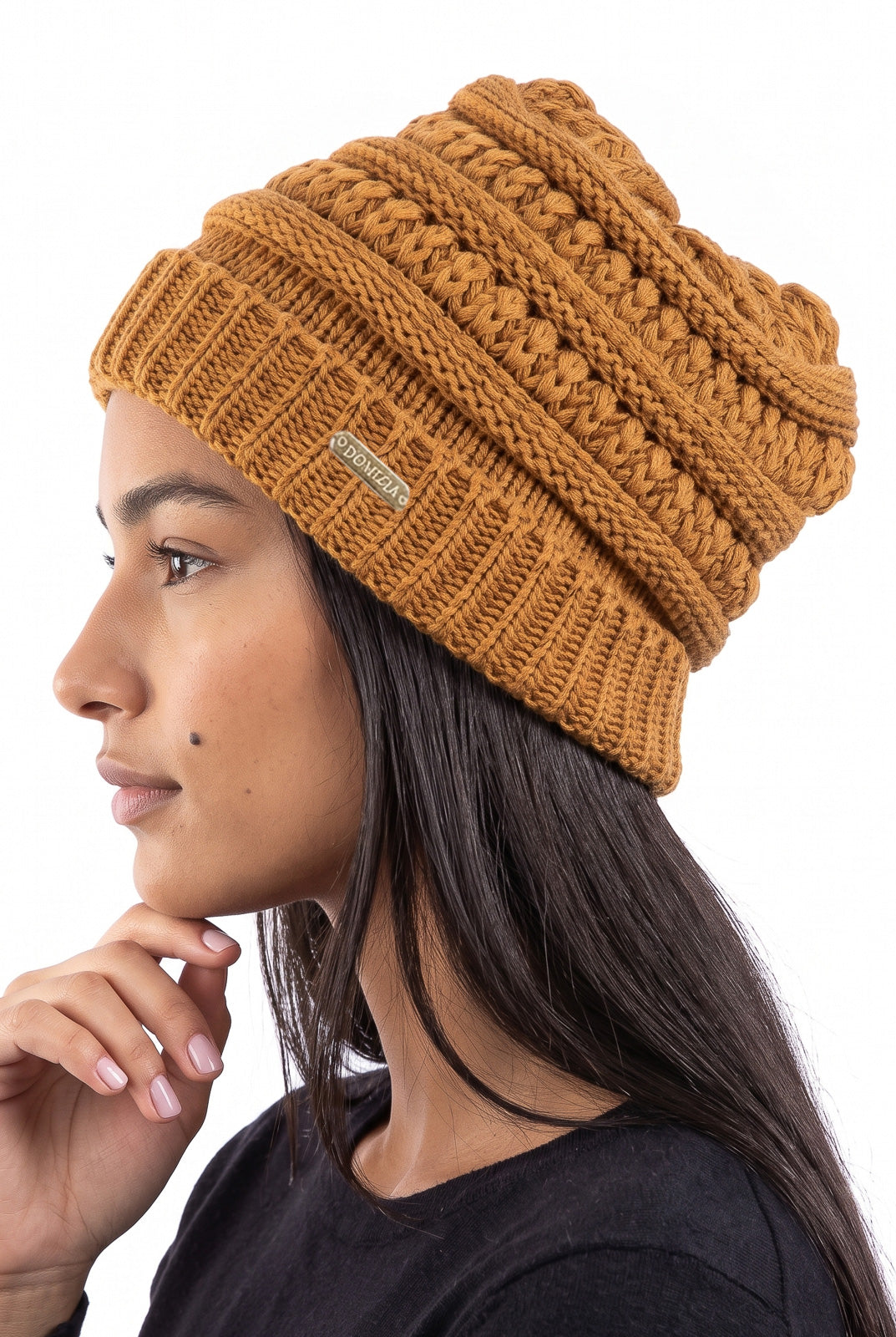 Gorro de tricô inverno feminino 60018