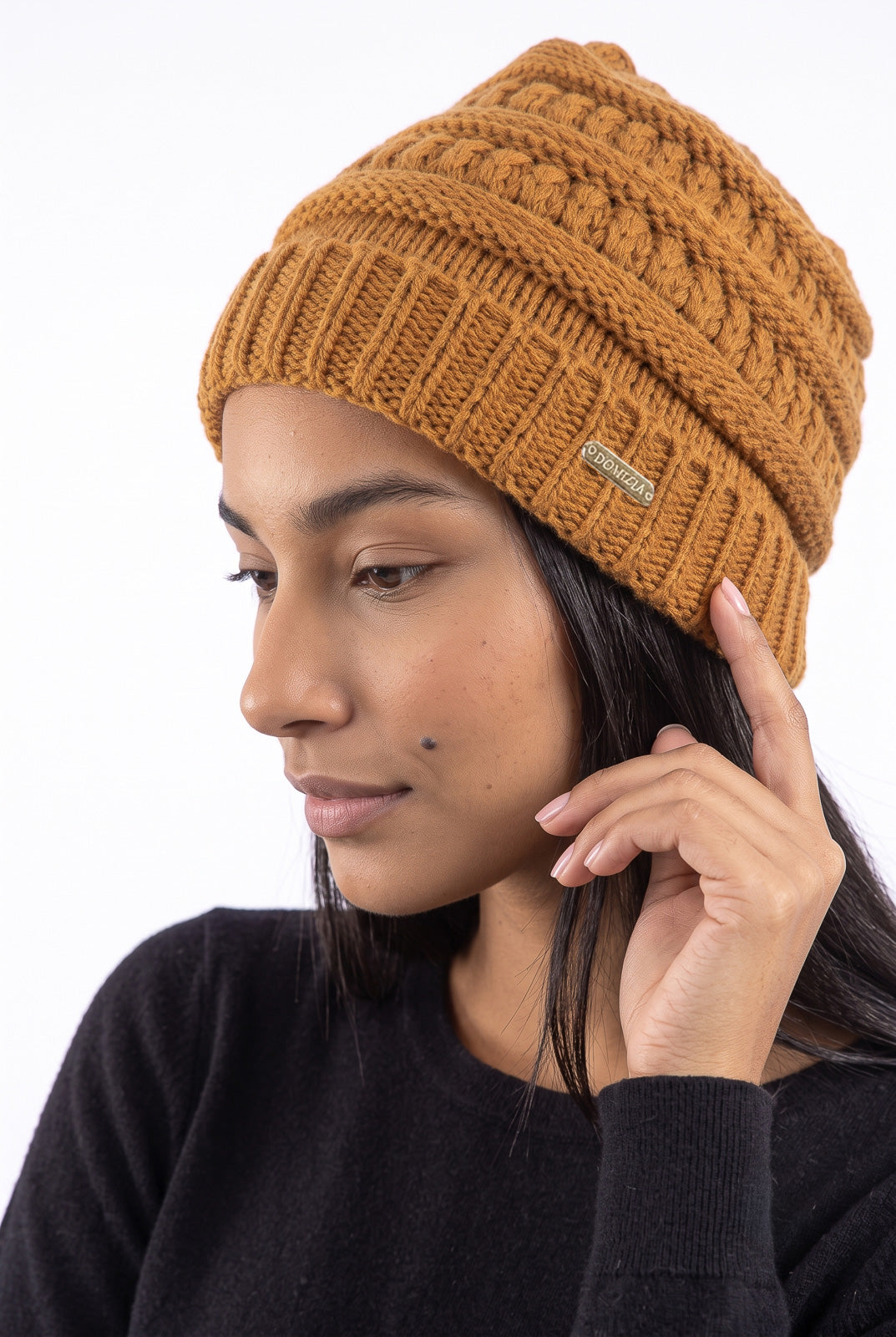 Gorro de tricô inverno feminino 60018
