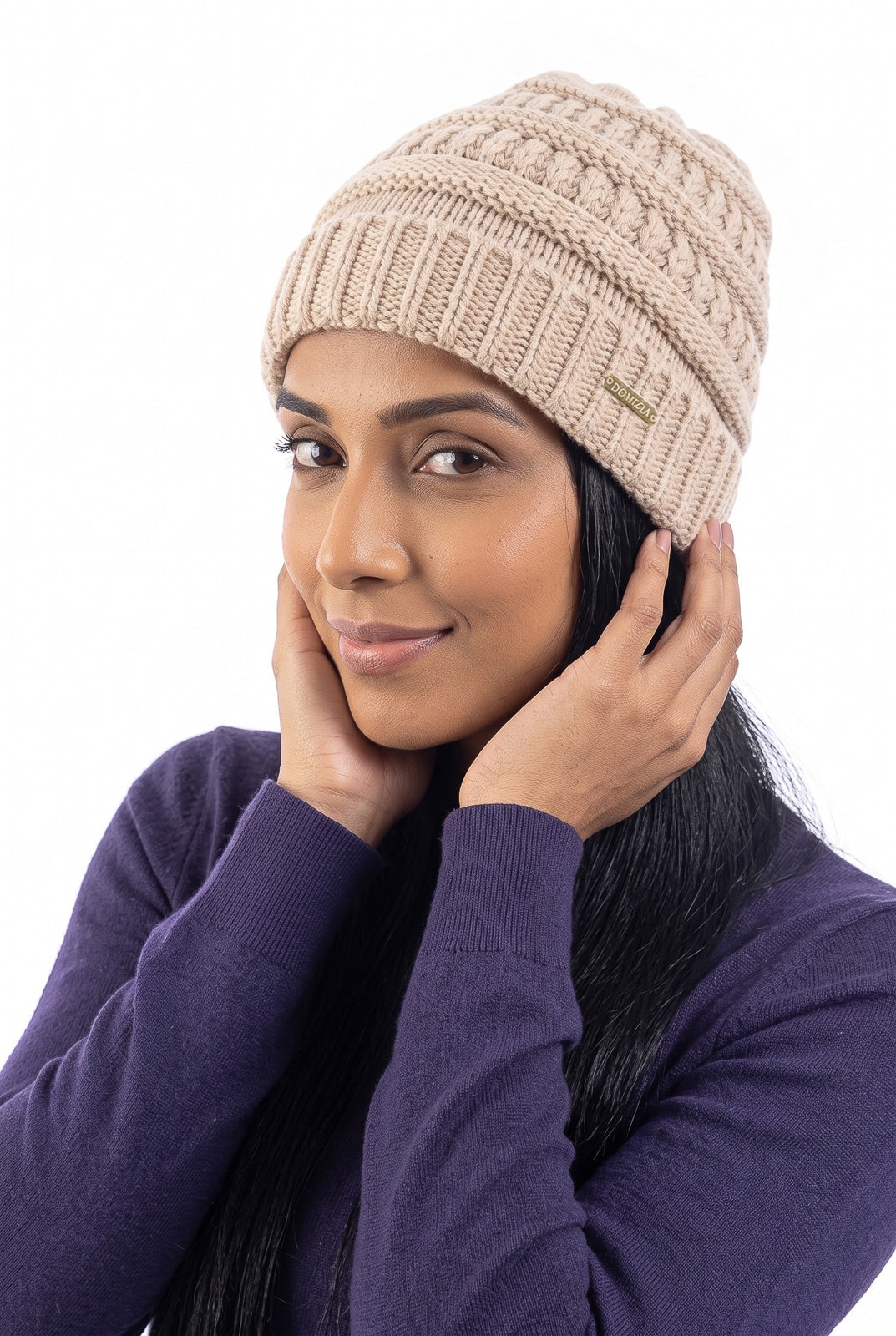 Gorro de tricô inverno feminino 60018