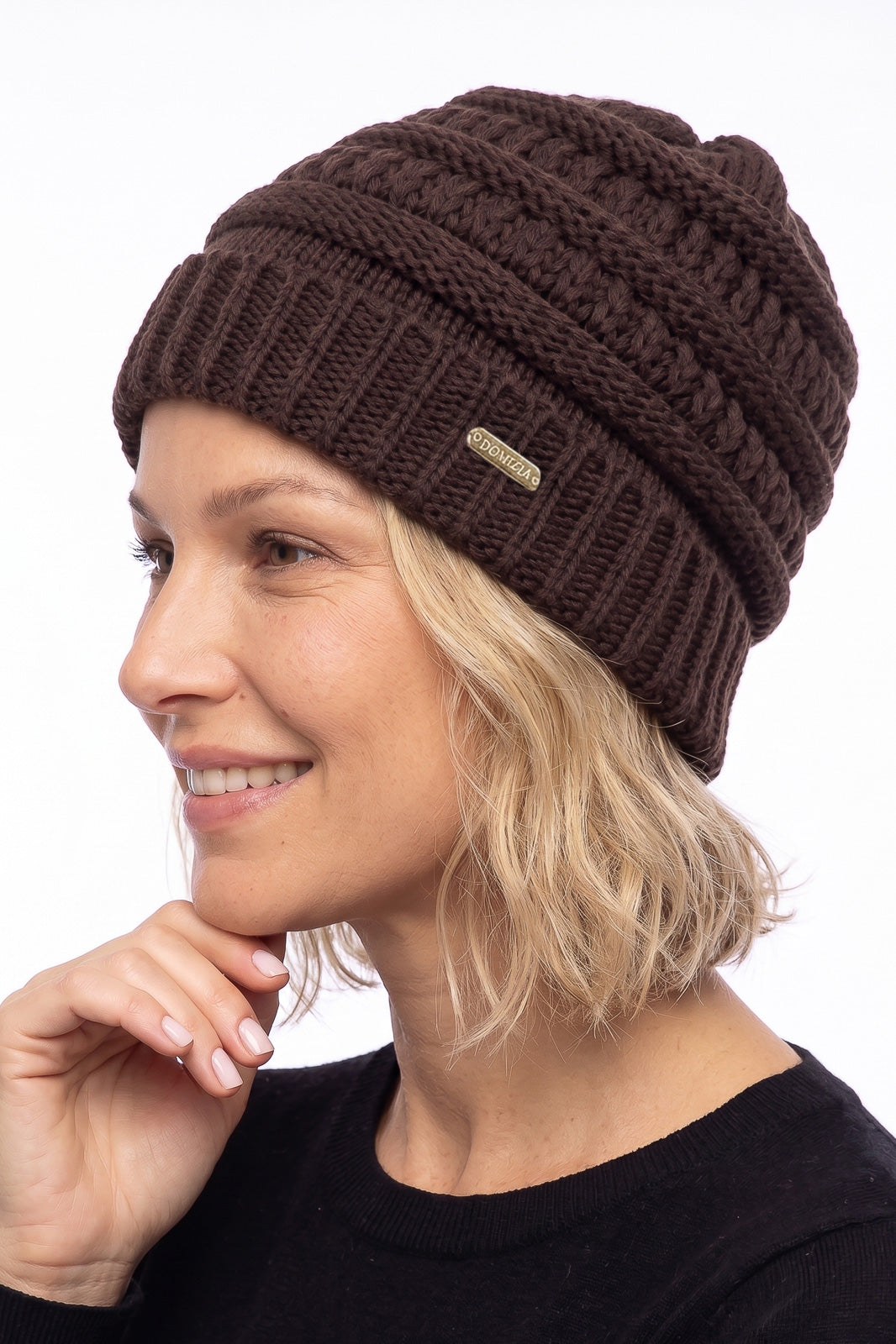 Gorro de tricô inverno feminino 60018
