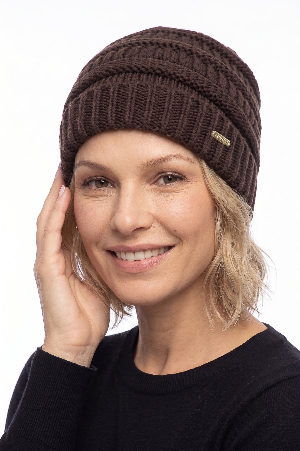 Gorro de tricô inverno feminino 60018
