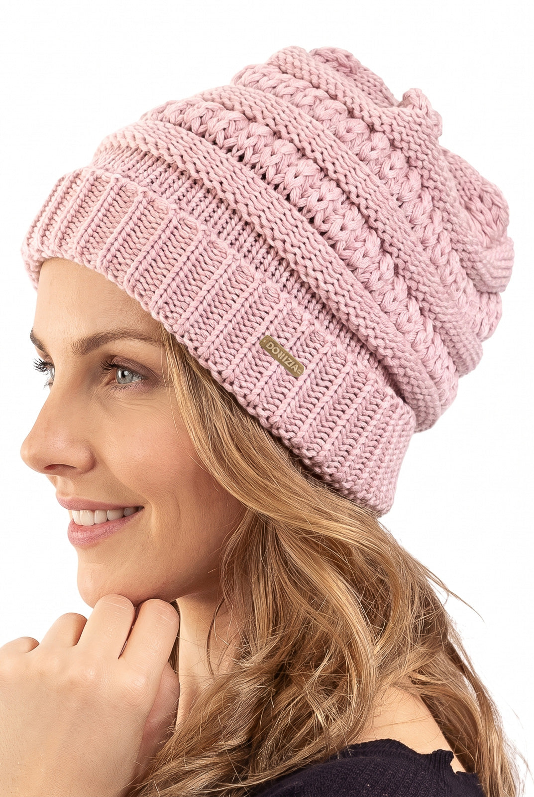Gorro de tricô inverno feminino 60018