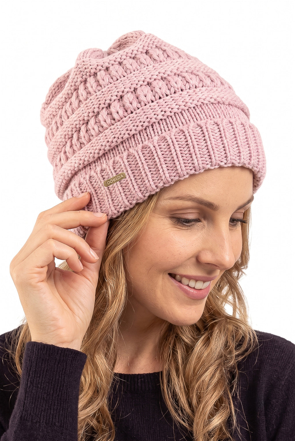 Gorro de tricô inverno feminino 60018