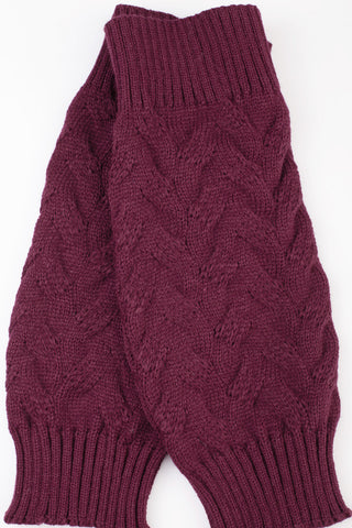 Polaina feminina de malha tricô para inverno