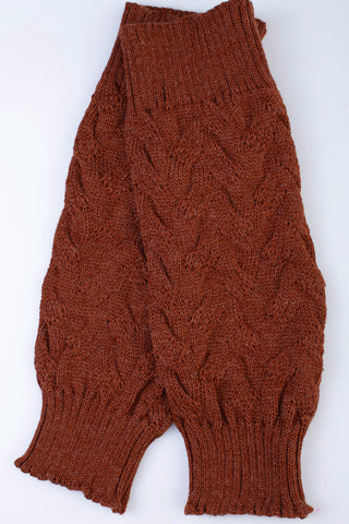 Polaina feminina de malha tricô para inverno