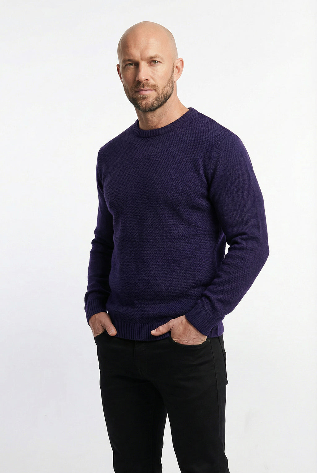 Blusão masculino de malha gola redonda 50003