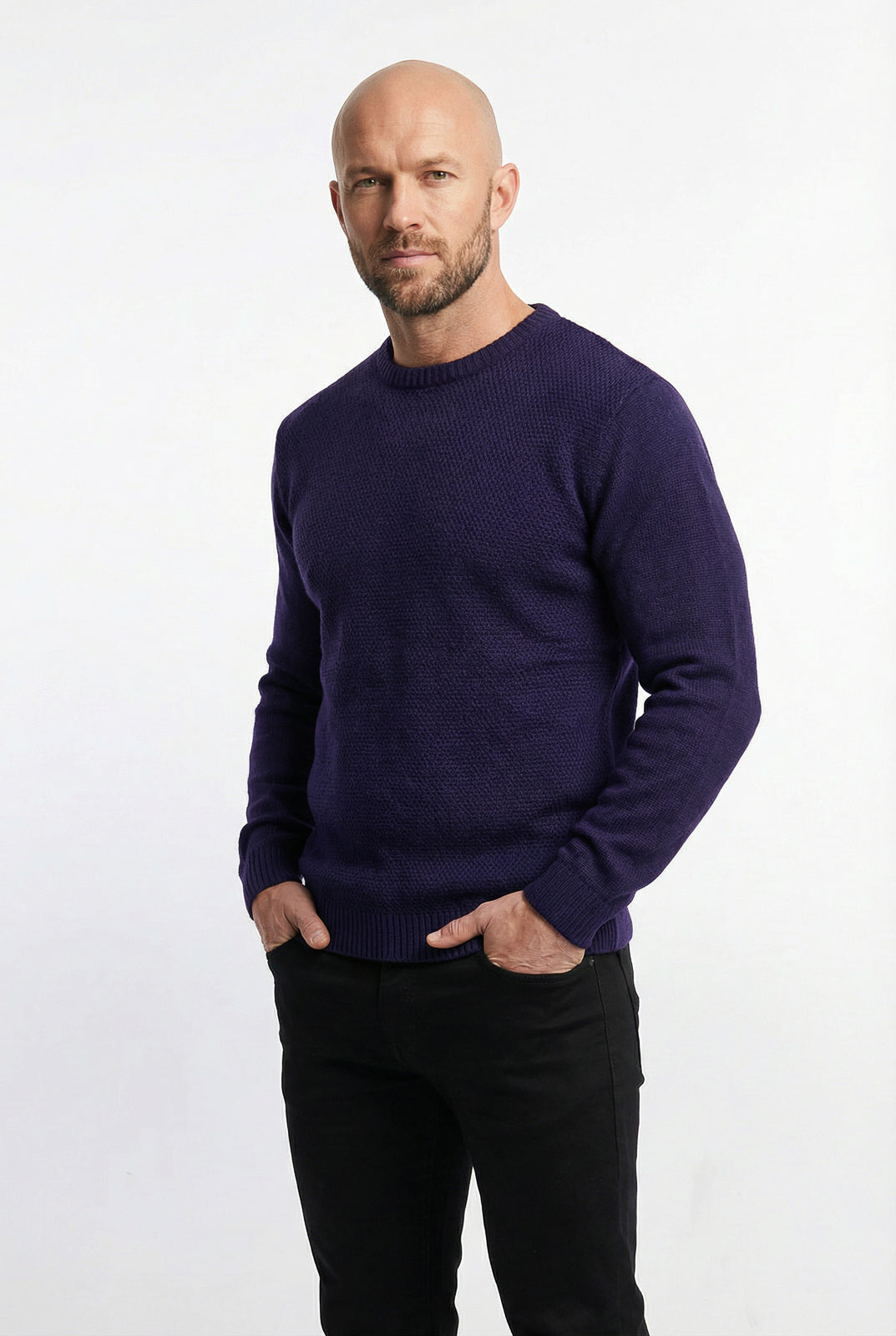 Blusão masculino de malha gola redonda 50003