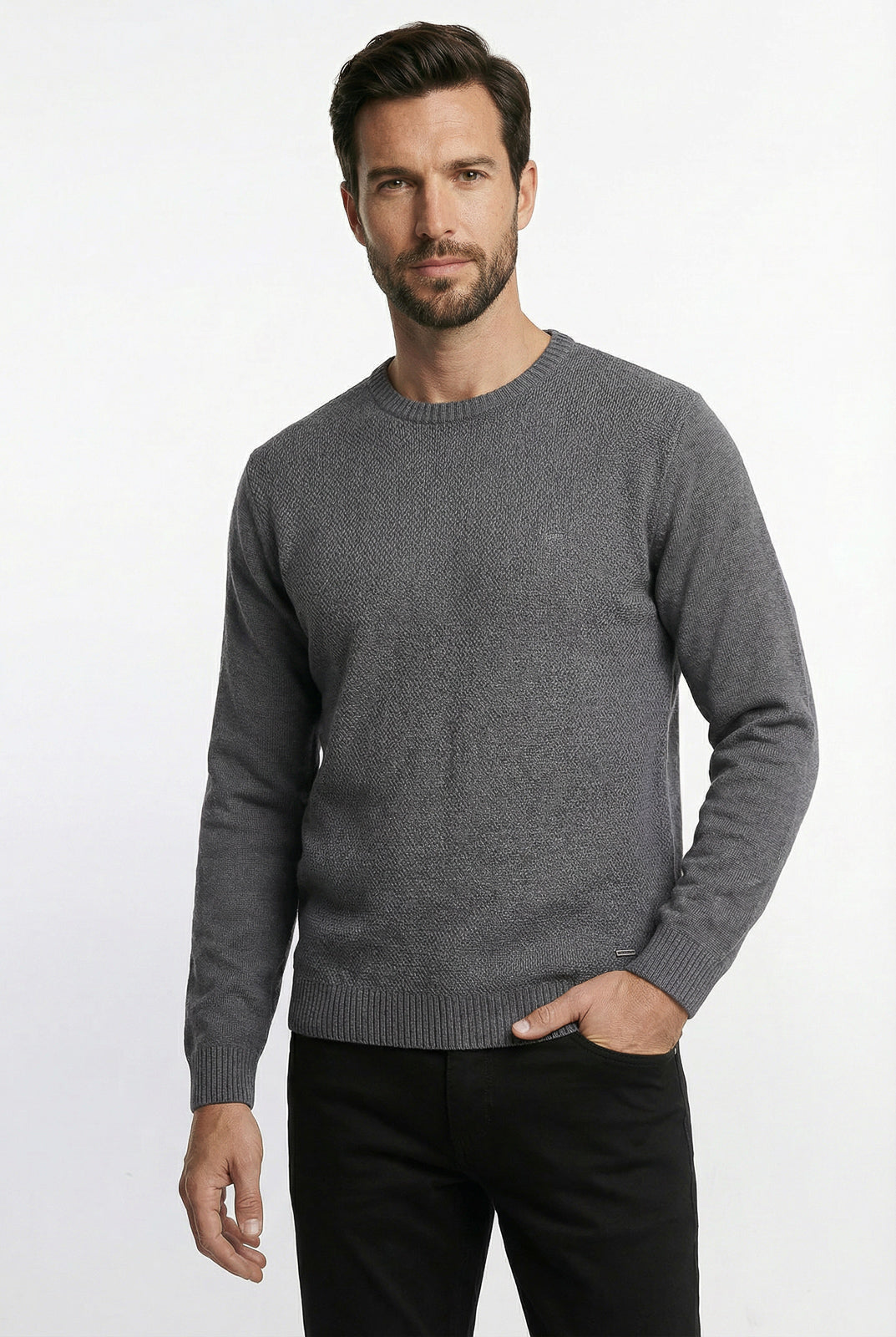 Blusão masculino de malha gola redonda 50003