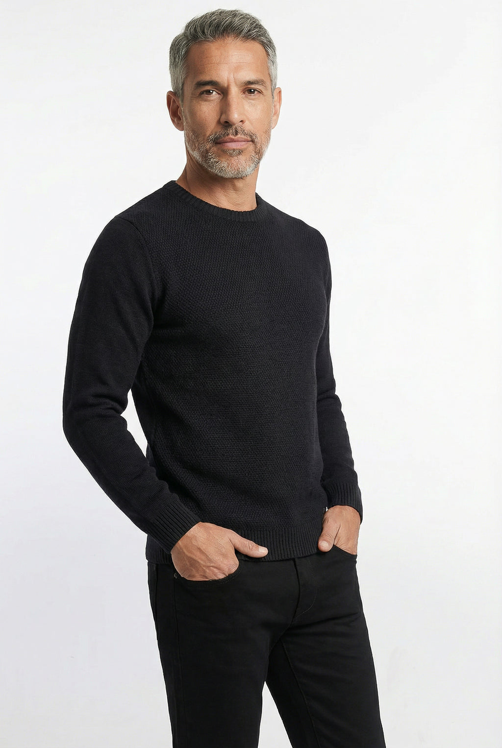 Blusão masculino de malha gola redonda 50003