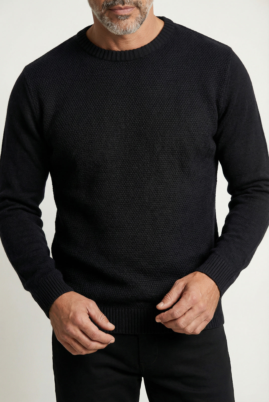 Blusão masculino de malha gola redonda 50003