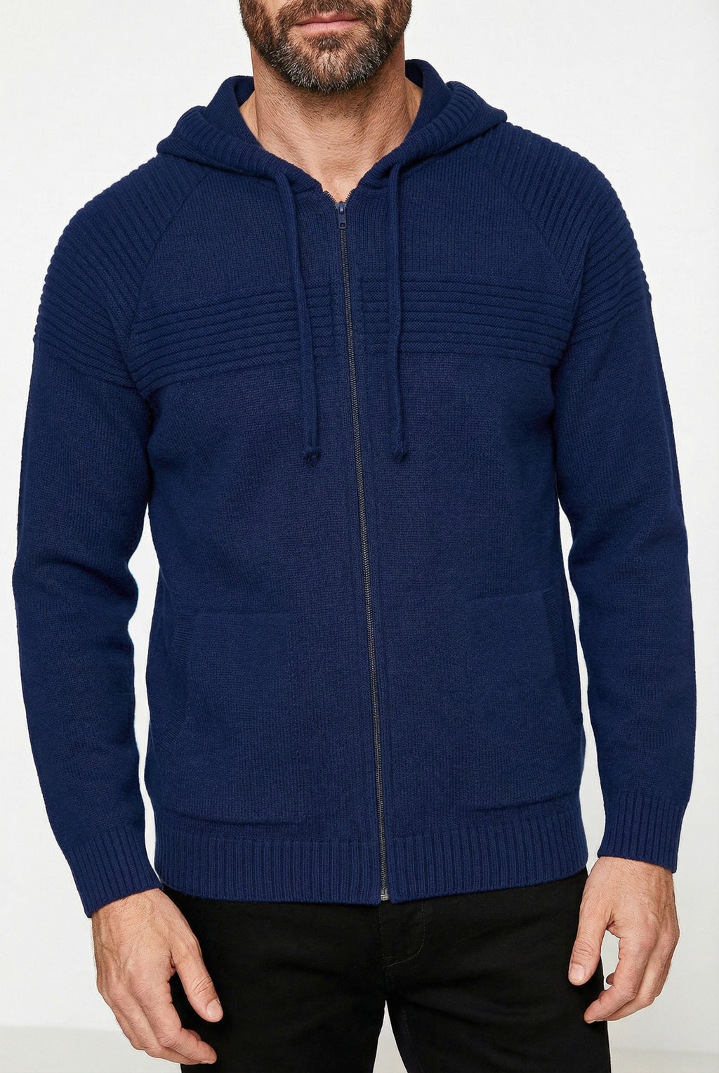 Jaqueta de malha manga raglan 50005
