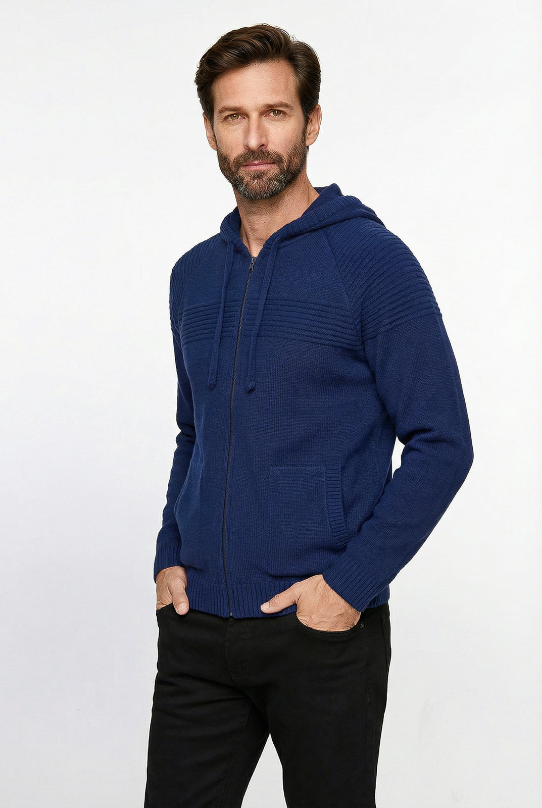 Jaqueta de malha manga raglan 50005